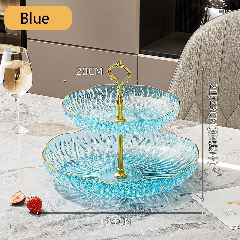 3 - Tier Luxury Cupcake Stand – Elegant Dessert Display & Fruit Tray - Hizoni