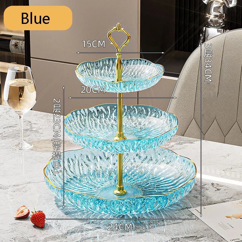 3 - Tier Luxury Cupcake Stand – Elegant Dessert Display & Fruit Tray - Hizoni