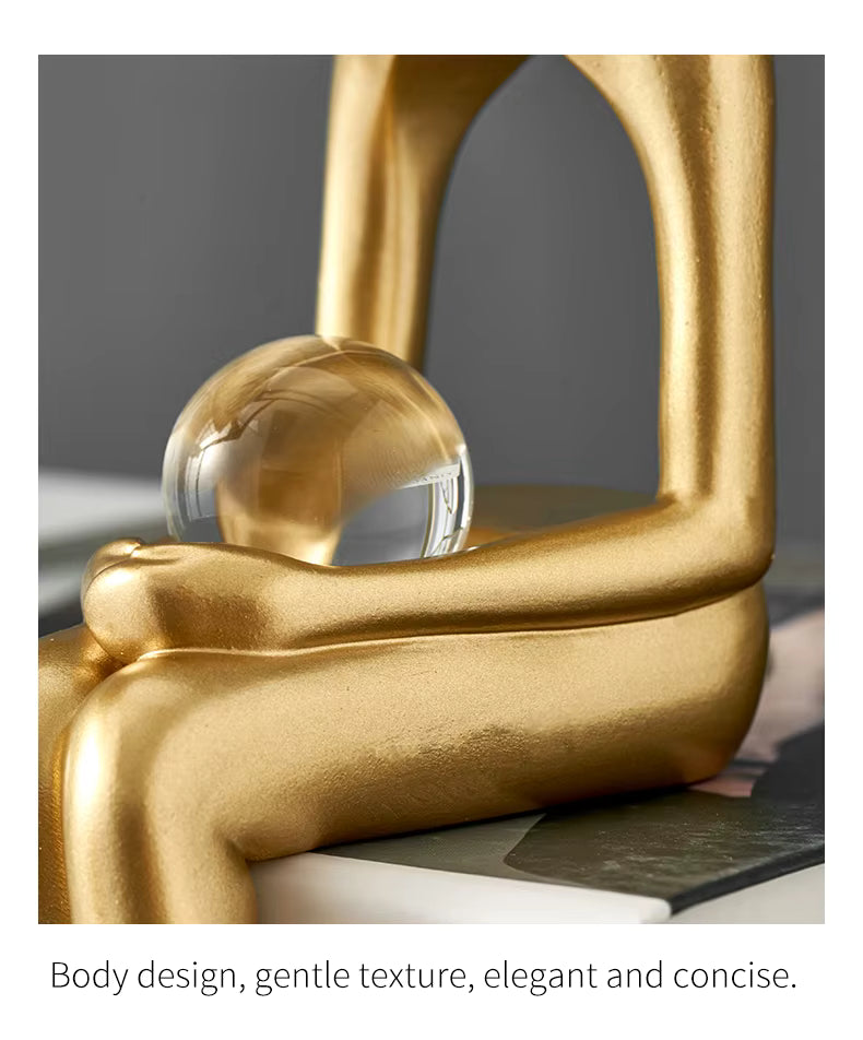 The Thinker  Minimalist Abstract Statue - Choose Your Pose