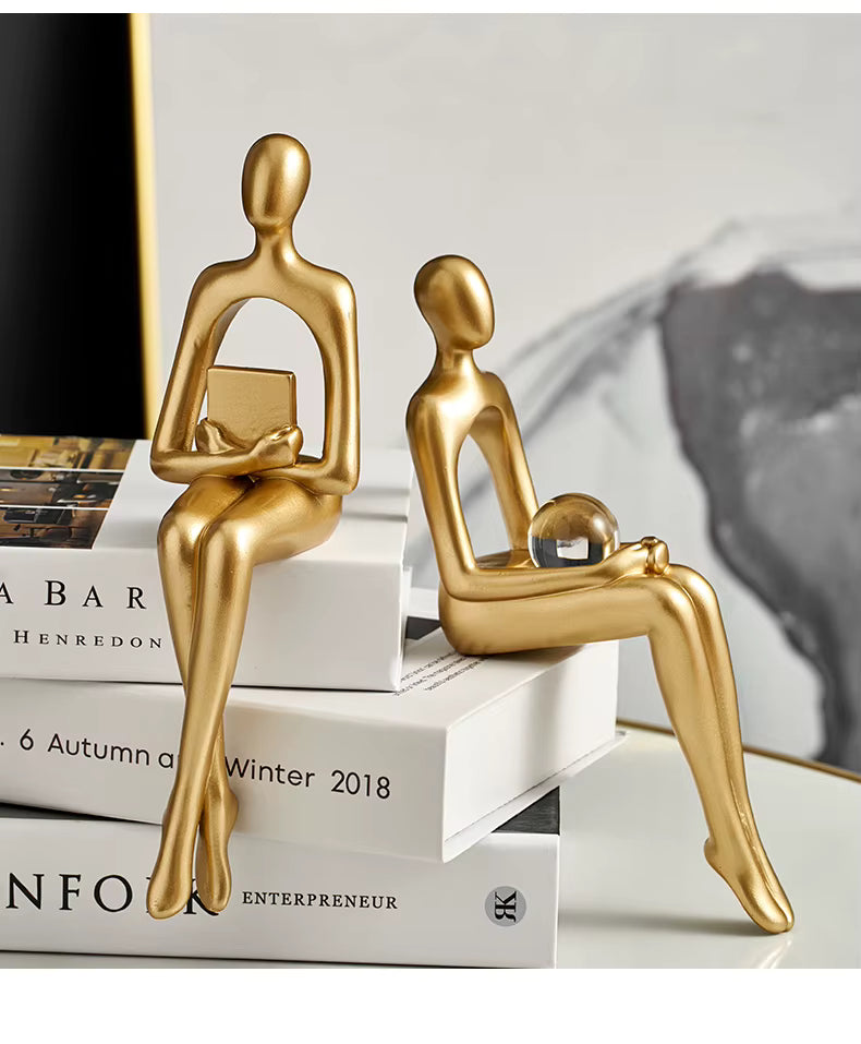 The Thinker  Minimalist Abstract Statue - Choose Your Pose