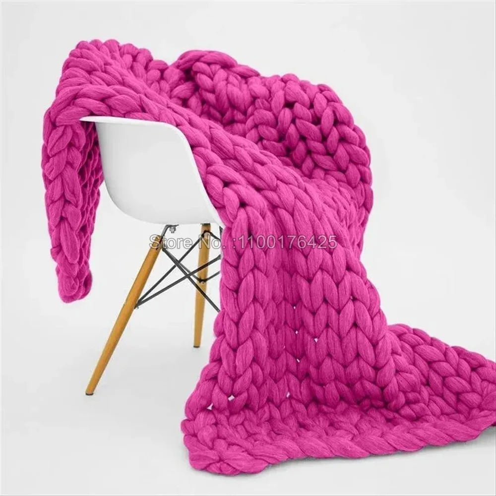 Chunky Knit Blanket - Cozy Home Decor - Hizoni