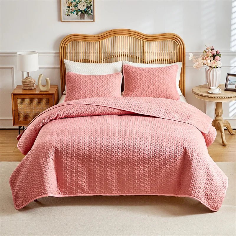 Cotton Bedding Set with Duvet Cover, Sheet and Pillowcases - Hizoni