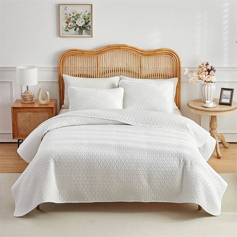 Cotton Bedding Set with Duvet Cover, Sheet and Pillowcases - Hizoni