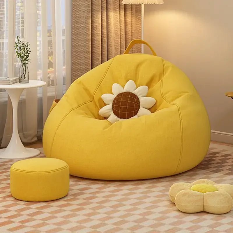 Cozy Linen Bean Bag Chair - Hizoni