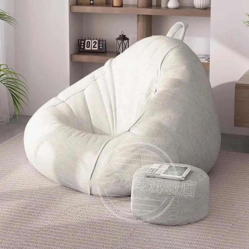 Cozy Linen Bean Bag Chair - Hizoni
