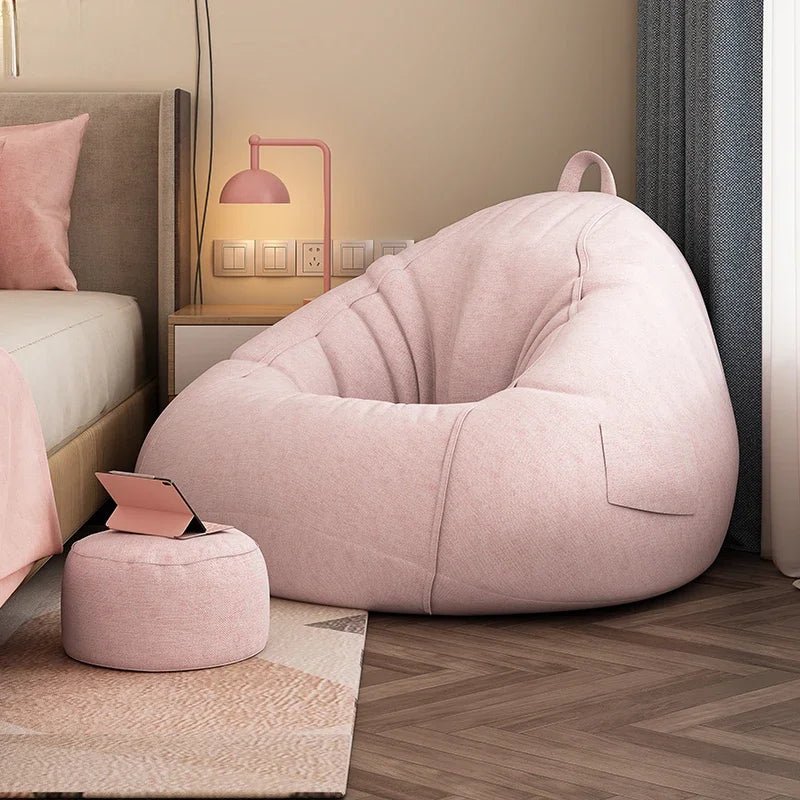 Cozy Linen Bean Bag Chair - Hizoni