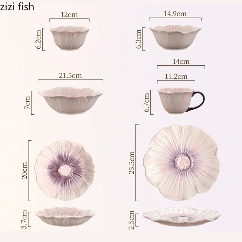 Elegant Floral Ceramic Plate - Hizoni