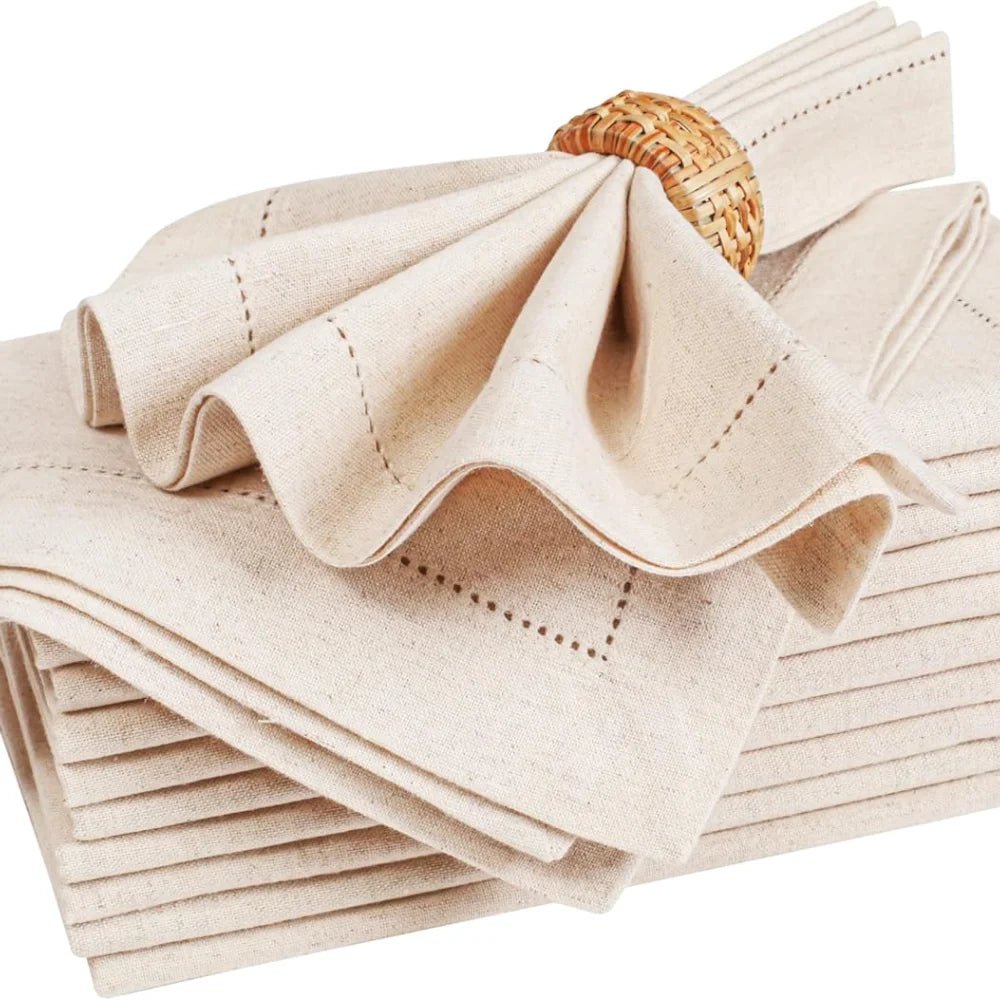 Elegant Linen Dinner Napkins Set - Hizoni