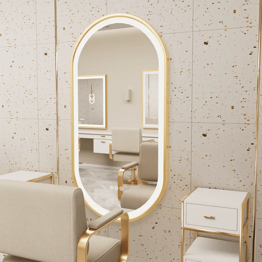 Elegant Oval LED Bathroom Mirror - Hizoni