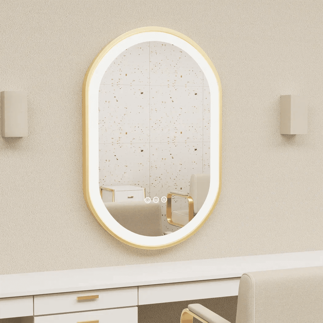 Elegant Oval LED Bathroom Mirror - Hizoni
