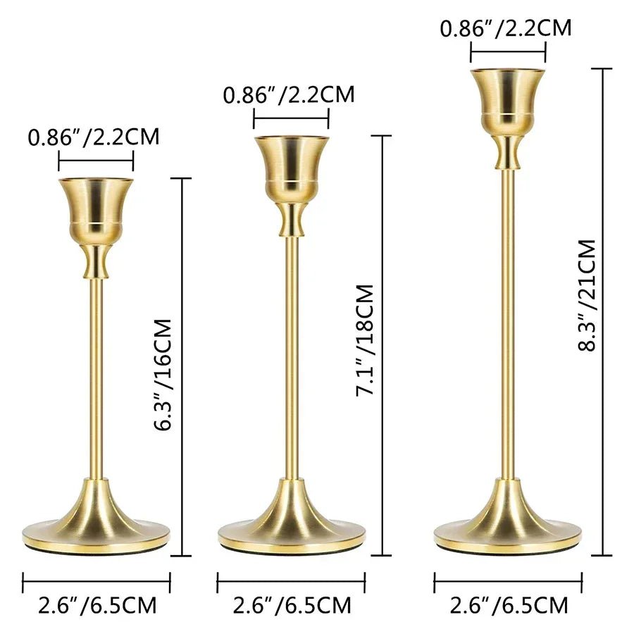 Elegant Vintage Candle Holders Set - Hizoni