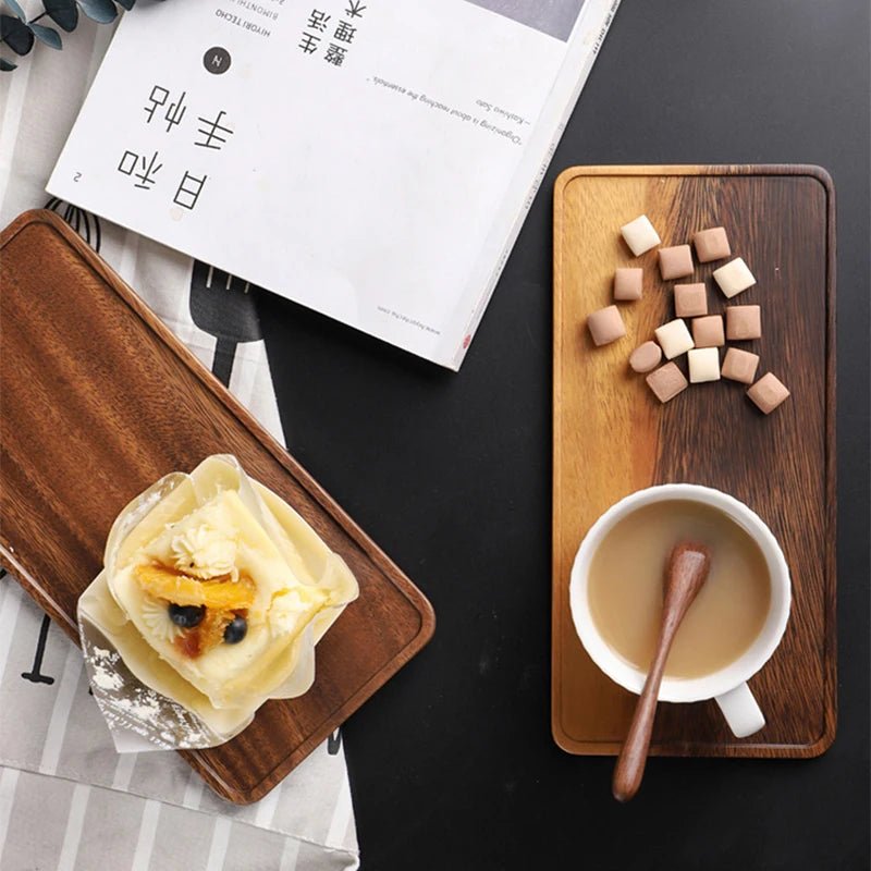 Elegant Walnut Tea Tray - Hizoni