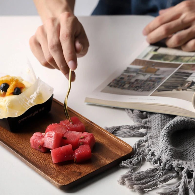 Elegant Walnut Tea Tray - Hizoni