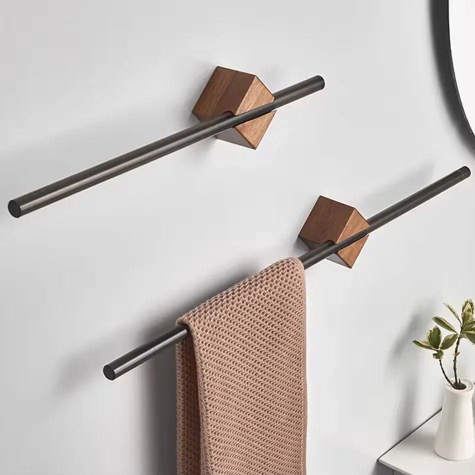 Elegant Wood Towel Rack - Hizoni
