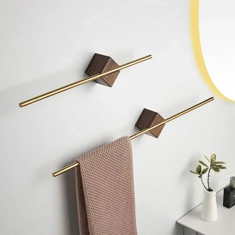 Elegant Wood Towel Rack - Hizoni