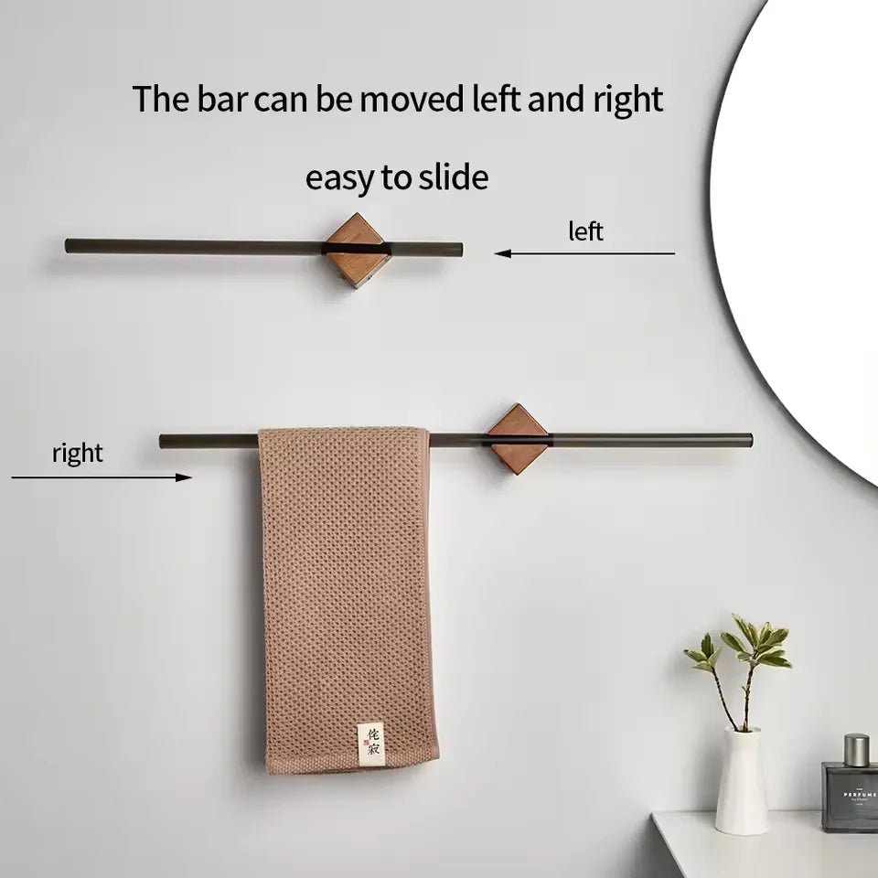 Elegant Wood Towel Rack - Hizoni