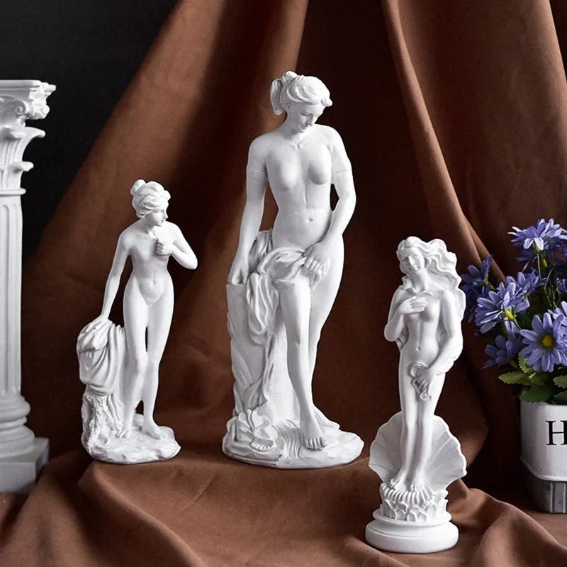 Greek Mythology Aphrodite Statue – Elegant Goddess Venus Resin Sculpture - Hizoni