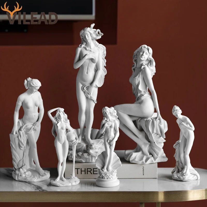 Greek Mythology Aphrodite Statue – Elegant Goddess Venus Resin Sculpture - Hizoni
