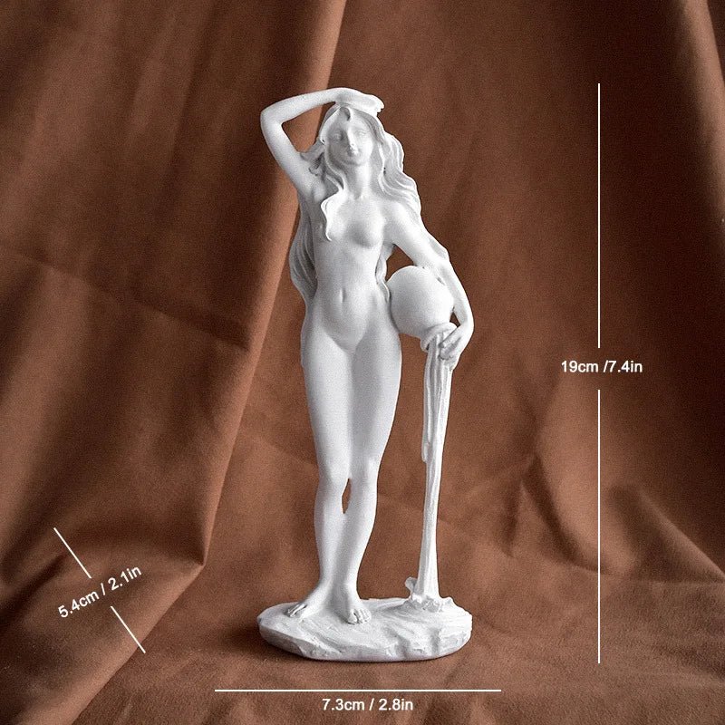 Greek Mythology Aphrodite Statue – Elegant Goddess Venus Resin Sculpture - Hizoni