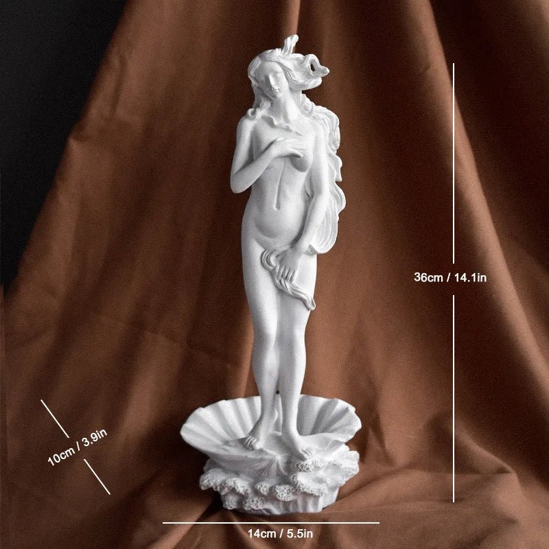 Greek Mythology Aphrodite Statue – Elegant Goddess Venus Resin Sculpture - Hizoni