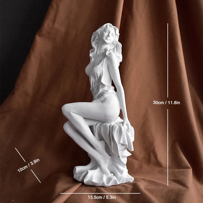 Greek Mythology Aphrodite Statue – Elegant Goddess Venus Resin Sculpture - Hizoni