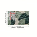 Green Leaf Plush Rug – Soft Botanical Bathroom & Bedroom Carpet - Hizoni