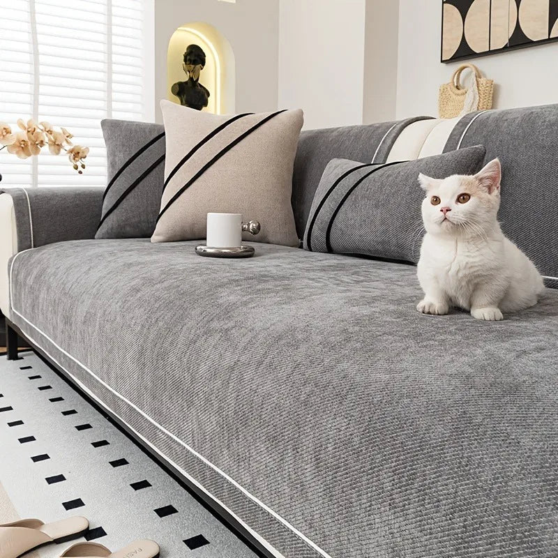 Luxurious Chenille Non - Slip Sofa Protector - Hizoni