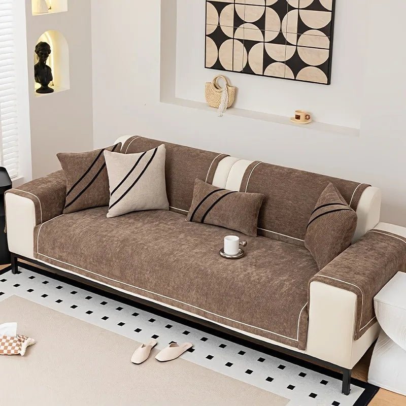 Luxurious Chenille Non - Slip Sofa Protector - Hizoni