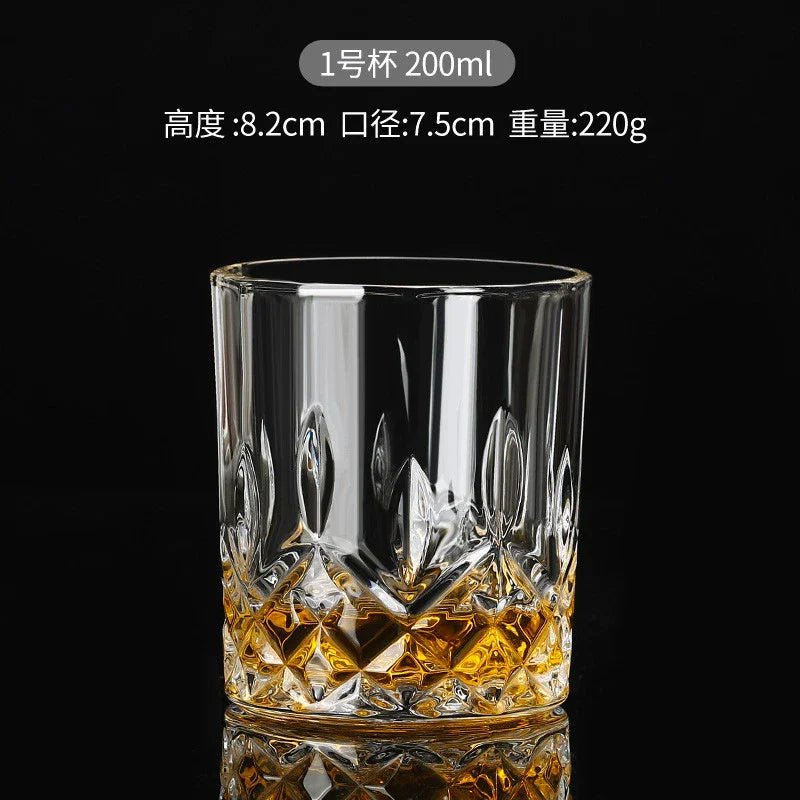 Luxury Crystal Whiskey Glasses – Vintage Old Fashioned Rocks Tumblers - Hizoni