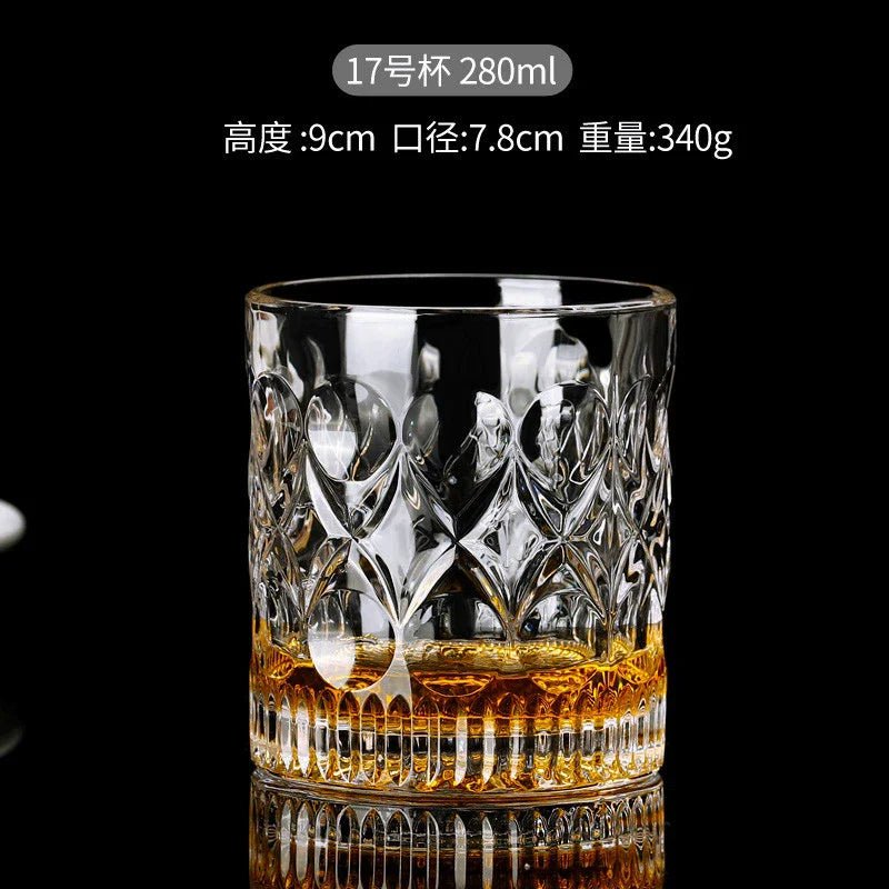 Luxury Crystal Whiskey Glasses – Vintage Old Fashioned Rocks Tumblers - Hizoni