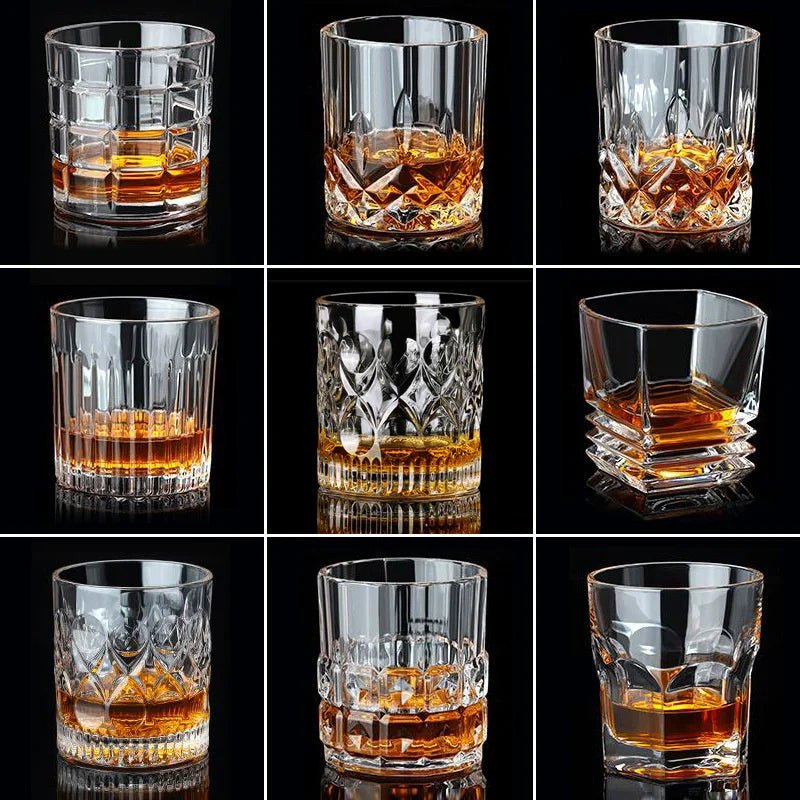Luxury Crystal Whiskey Glasses – Vintage Old Fashioned Rocks Tumblers - Hizoni