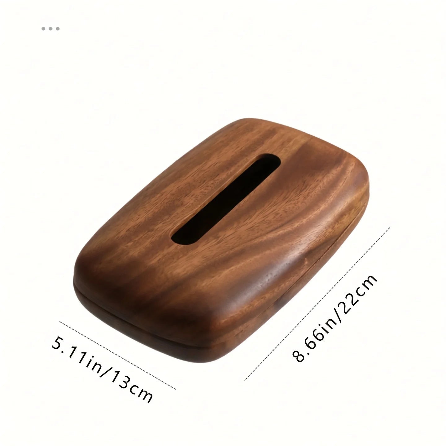 Luxury Walnut Wood Tissue Box – Vintage Pebble Desktop Storage Case - Hizoni