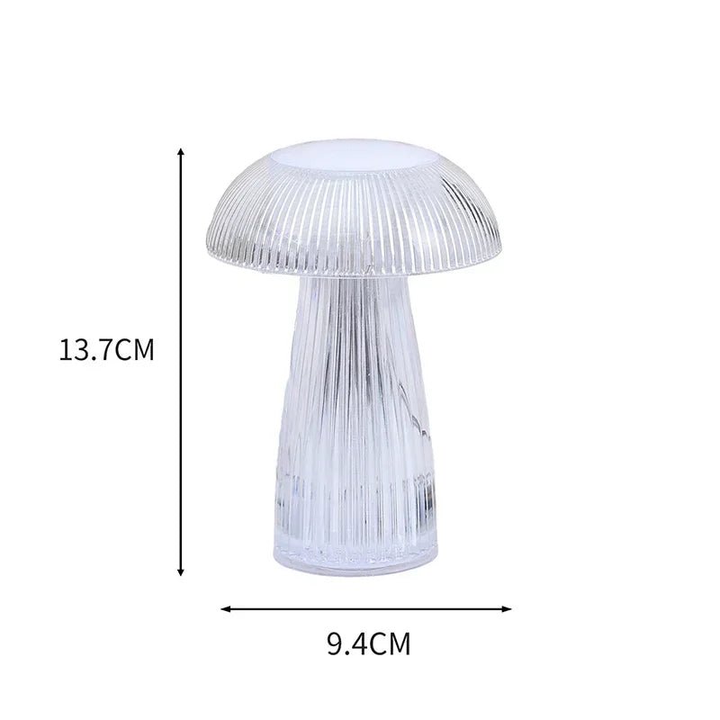 Mini Jellyfish Mushroom Night Light – Portable LED Bedside Mood Lamp - Hizoni