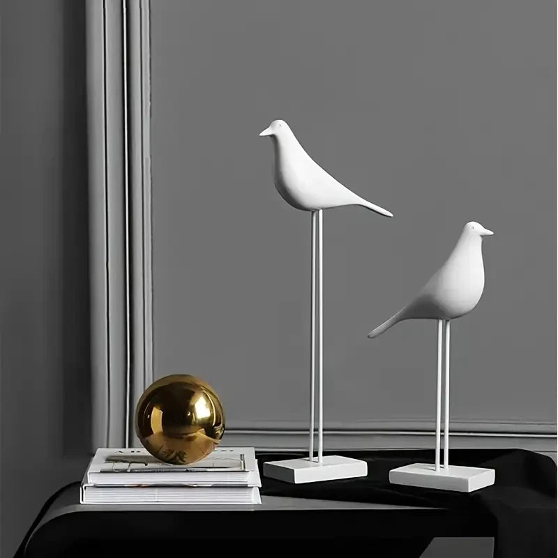 Nordic Bird Resin Sculpture - Hizoni