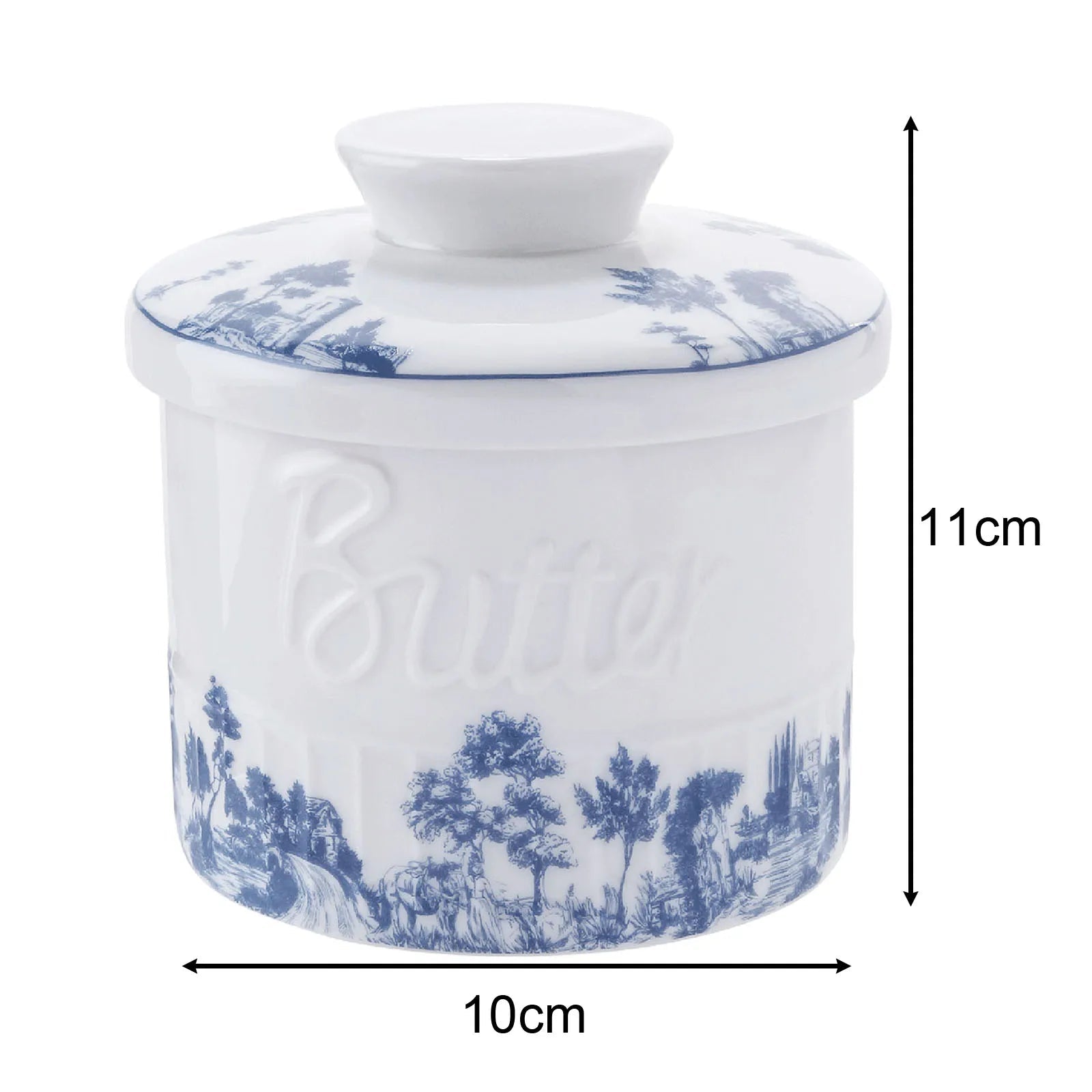 Premium Porcelain Butter Keeper – Modern Monochrome Collection - Hizoni