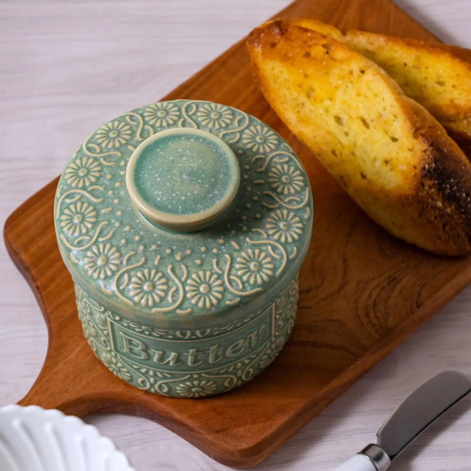 Premium Porcelain Butter Keeper – Modern Monochrome Collection - Hizoni