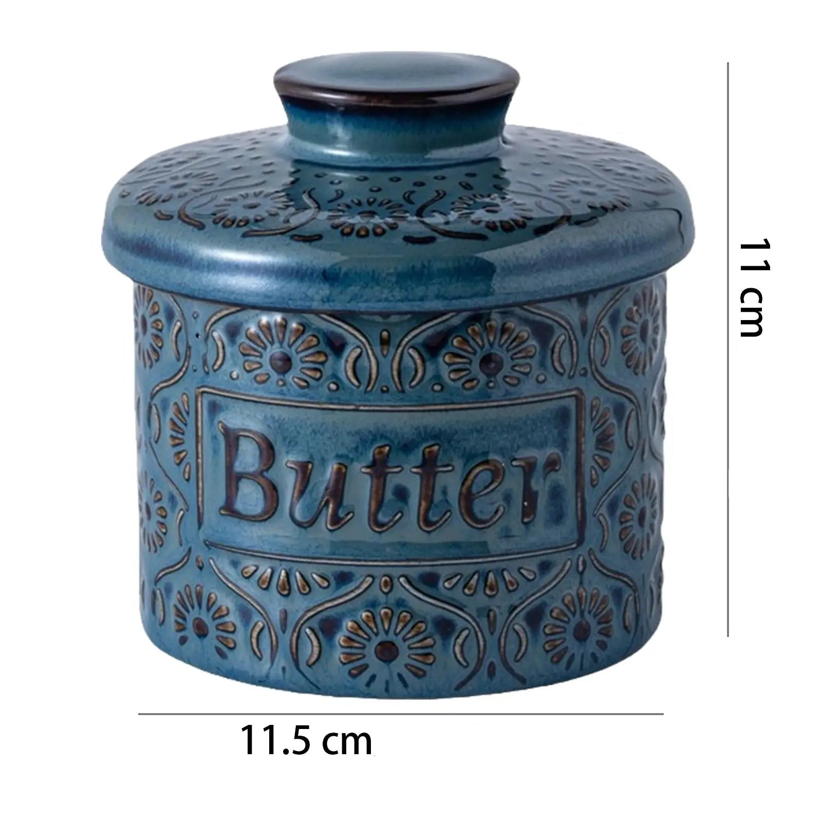 Premium Porcelain Butter Keeper – Modern Monochrome Collection - Hizoni