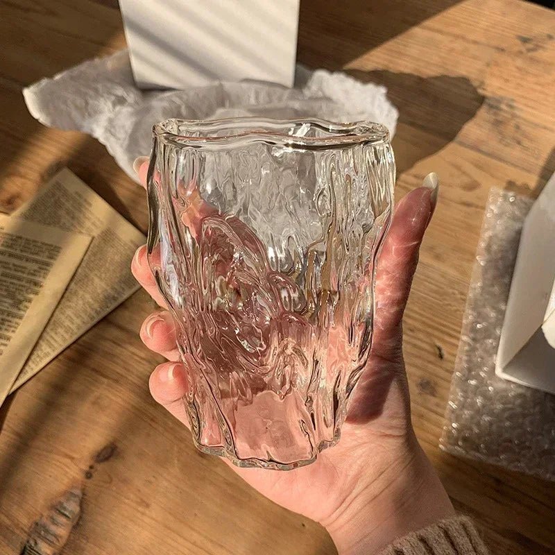 Textured Glass Twist Cup - Hizoni