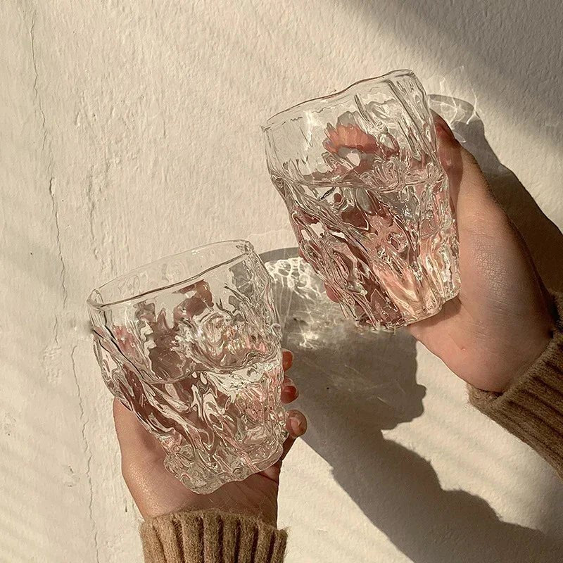 Textured Glass Twist Cup - Hizoni