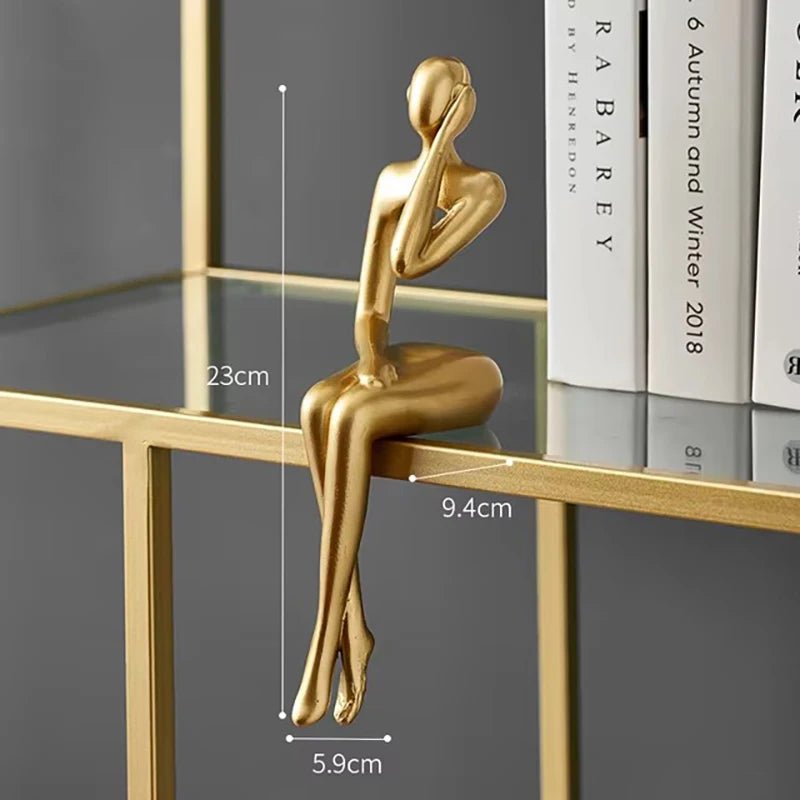 The Thinker Minimalist Abstract Statue - Choose Your Pose - Hizoni