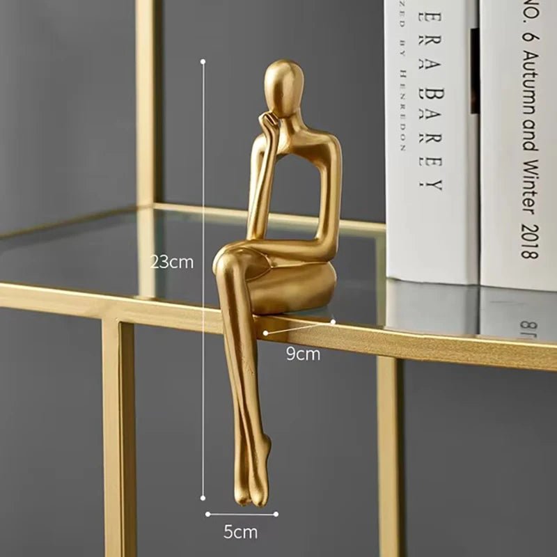 The Thinker Minimalist Abstract Statue - Choose Your Pose - Hizoni