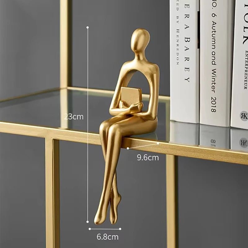 The Thinker Minimalist Abstract Statue - Choose Your Pose - Hizoni