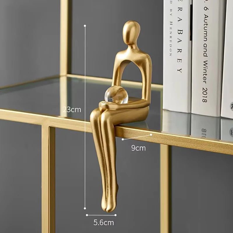 The Thinker Minimalist Abstract Statue - Choose Your Pose - Hizoni