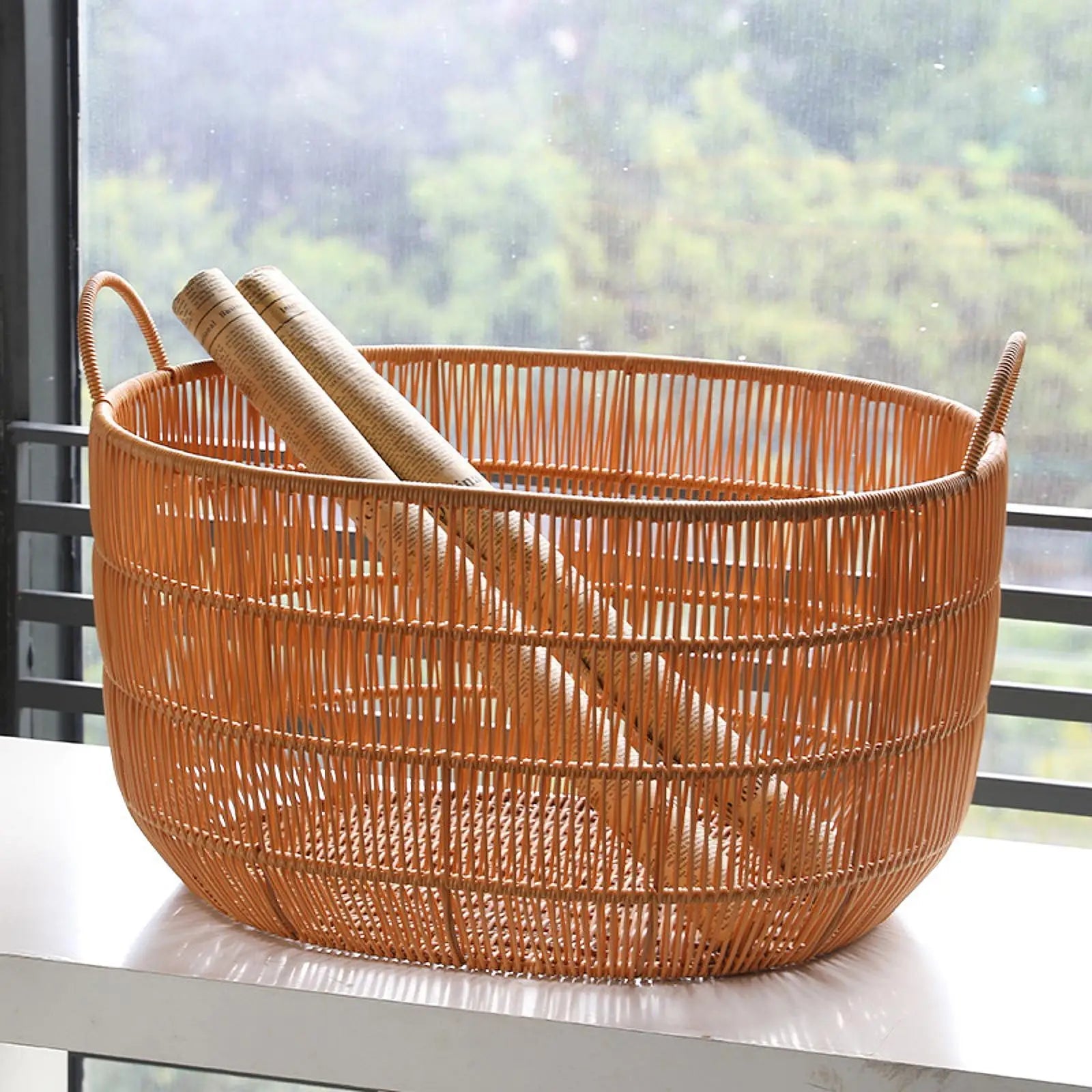 Versatile Woven Laundry Basket - Hizoni