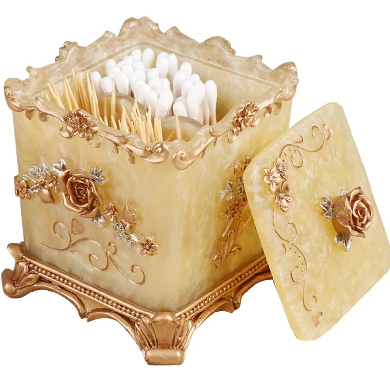 Vintage Rose Floral Storage Box – Decorative Ornate Organiser - Hizoni