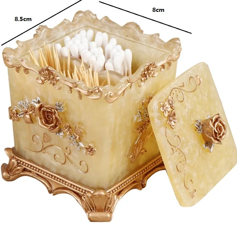 Vintage Rose Floral Storage Box – Decorative Ornate Organiser - Hizoni