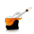 Violin Whiskey Decanter Set – Luxury Glass Carafe with Mahogany Base - Hizoni