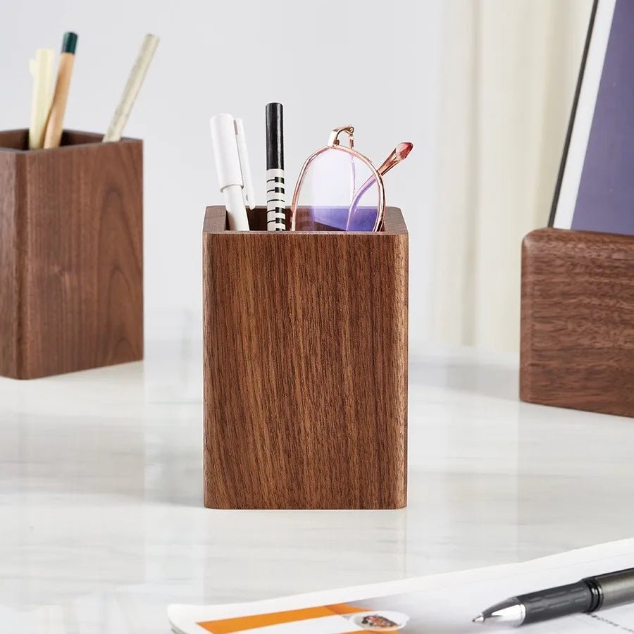 Walnut Wood Pen Holder - Hizoni