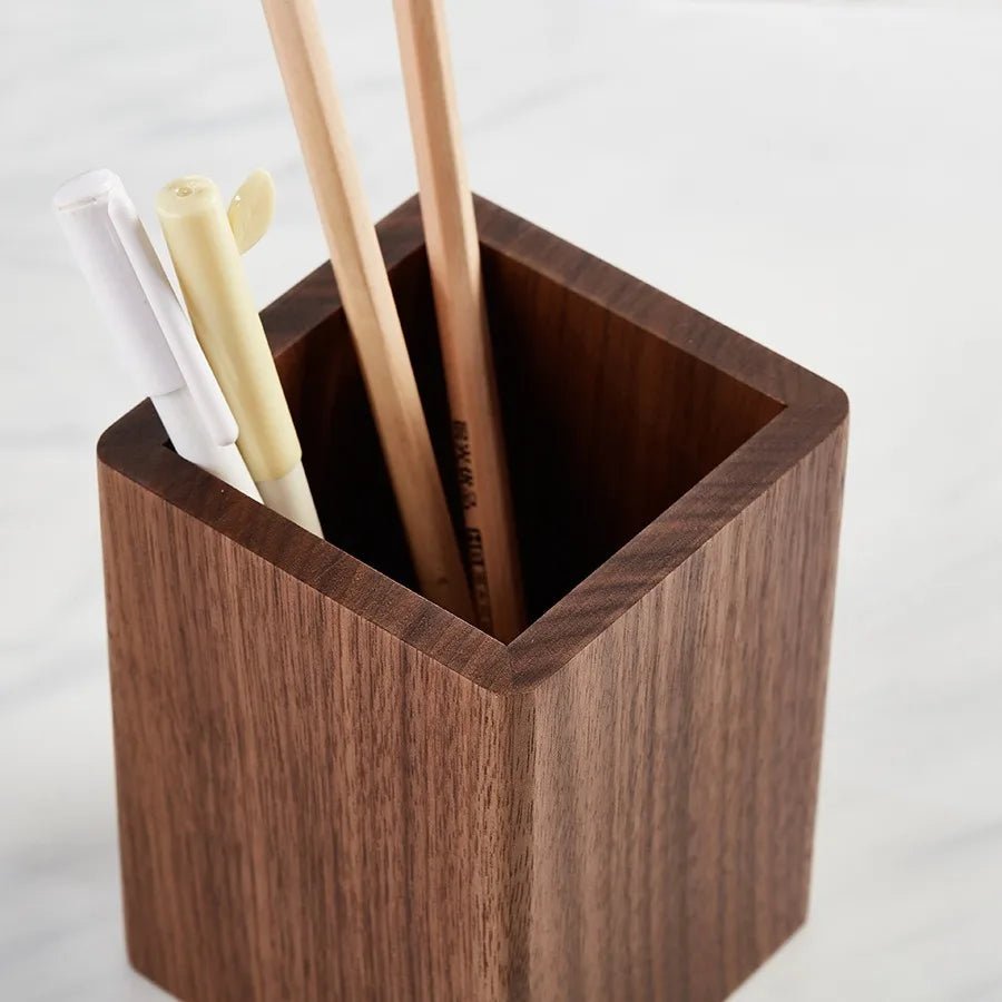 Walnut Wood Pen Holder - Hizoni