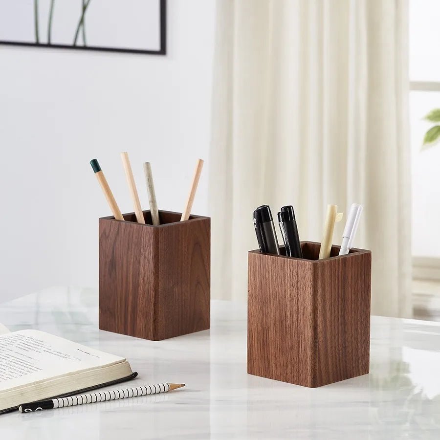 Walnut Wood Pen Holder - Hizoni
